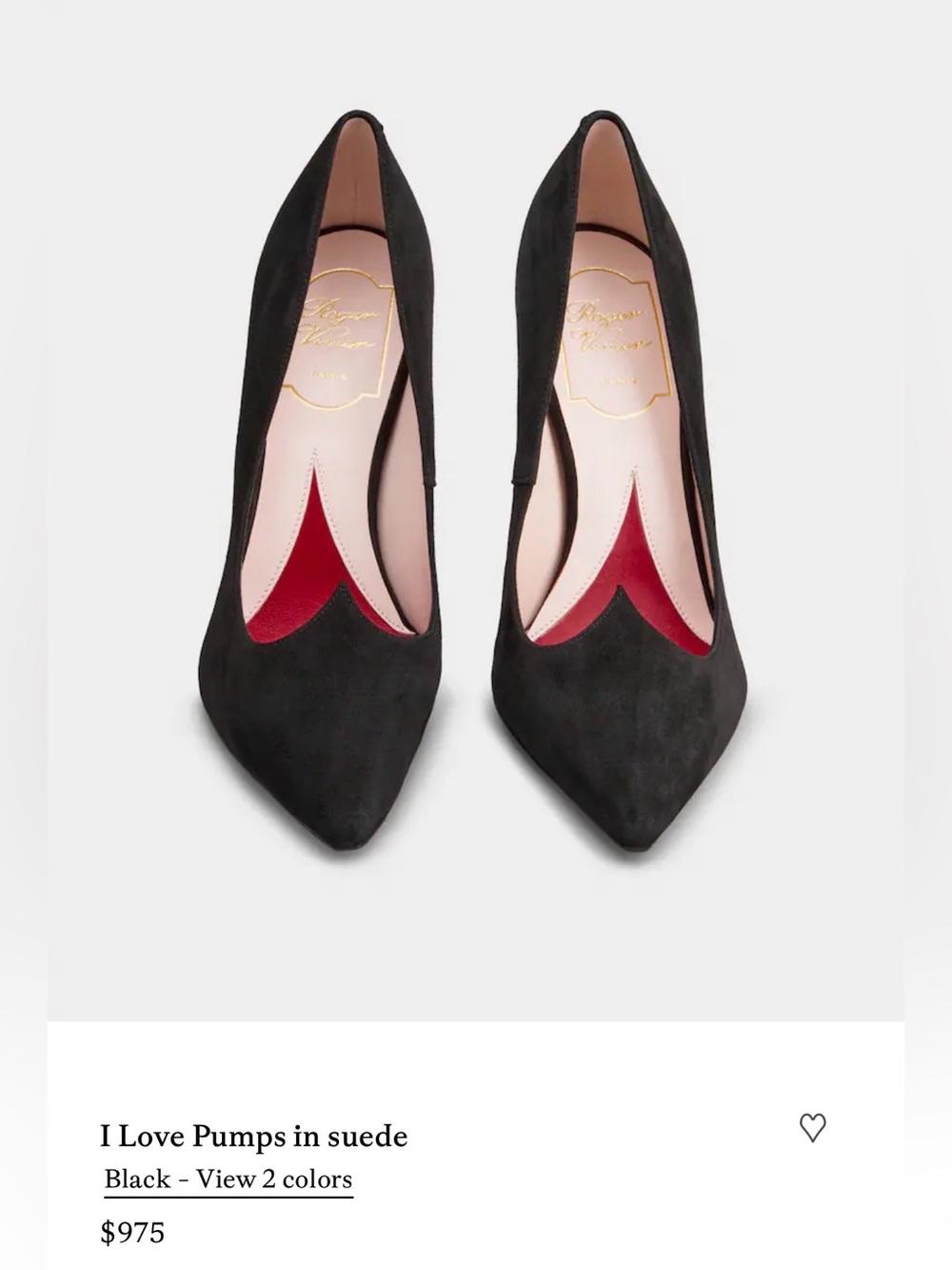 38.5 IT ⎼ ROGER VIVIER i love pumps black suede heels